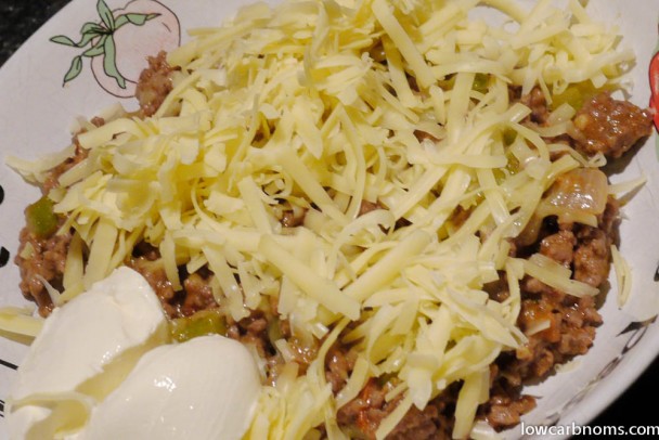 low carb cheesy taco mince - suitable for keto, paleo, atkins diet